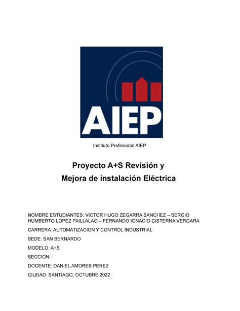 Trabajo A S Terminado Instituto Profesional Aiep Proyecto A S