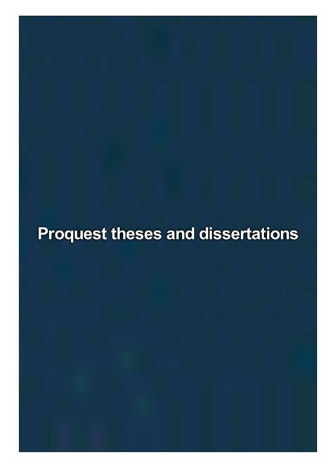 Proquest Theses And Dissertations By Myers Tammy Issuu