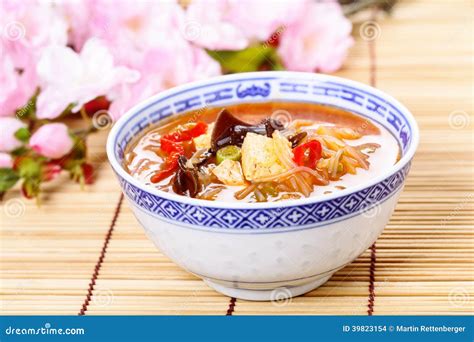 Chinese Hot And Sour Soup Stock Photo Image Of Grass 39823154