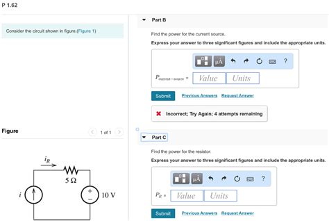 Solved P 1.62 Part B Consider the circuit shown in | Chegg.com