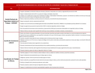 Matriz De Responsabilidades En El Sg Sst Pdf