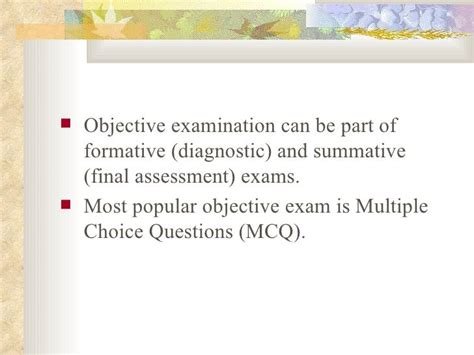 Objective Test Guide