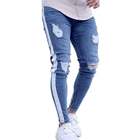 Pantalones De Mezclilla Hungson Ajustados Para Hombre El Stico