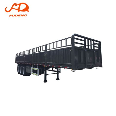 Tri Axle Fifty Ton Load Sidewall Semi Trailer T Fence Cargo Trailers