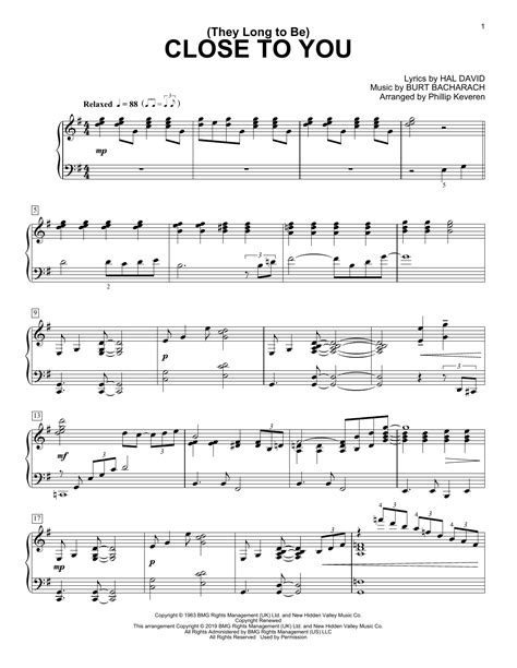 Carpenters " Close To You" Sheet Music for Easy Piano | Download PDF - 417672