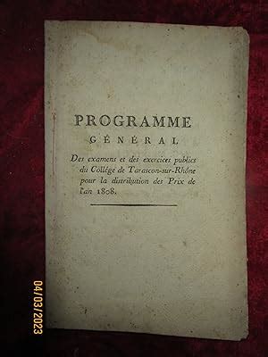 Programme G N Ral Des Examens Et Des Exercices Publics Du Coll Ge De