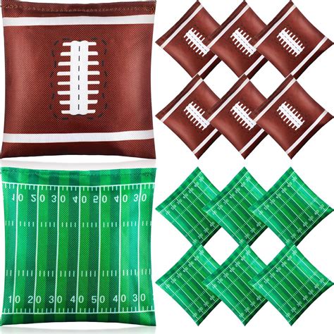 Gemscream 12 Pcs Football Cornhole Bean Bags For Football