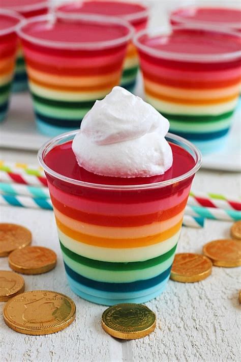 Rainbow Jello Cups Yummy Healthy Easy