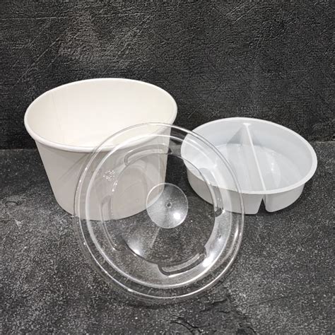 Jual Paper Bowl Ml Isi Pcs Mangkok Kertas Inner Tray Sekat