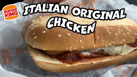 Taste Testing Burger Kings Italian Original Chicken Sandwich YouTube