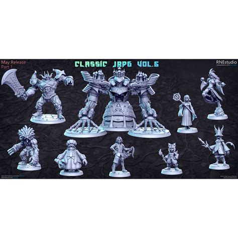 Miniaturas Rpg RN Estudio Maio 2022 Classic JRPG Vol 5 And Royal Guard