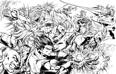 Dbz Warriors Inks By Cdubbart On Deviantart