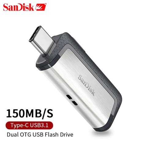 ต้นฉบับ Sandisk Otg Usb แฟลชไดรฟ์ Sdddc2 32กิกะไบต์64กิกะไบต์128กิกะไบต์150mbs ประเภท C Usb3 1