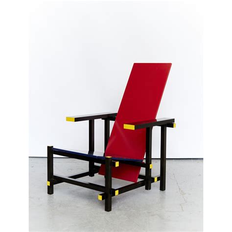 Fauteuil Vintage Rouge Et Bleu Par Gerrit Thomas Rietveld Pour Cassina