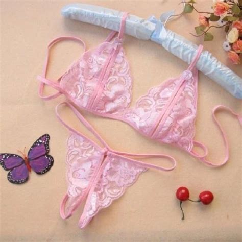 Jual Set Bra G String Terbuka Renda Bikini Sexy Lingerie Seksi S Di Seller Mama Shop