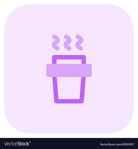 Hot Coffee Outline Icon Royalty Free Vector Image