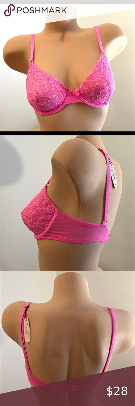 Vs 32b Pink Unlined Demi Super Sexy Lingerie Bra Tommy Hilfiger Bikini