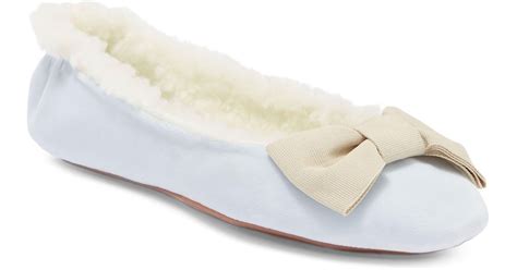 Frances Valentine Faux Shearling Lined Slipper In White Lyst