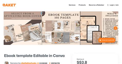 Ebook Template Editable In Canva By Digitaljoyhubs Raketph