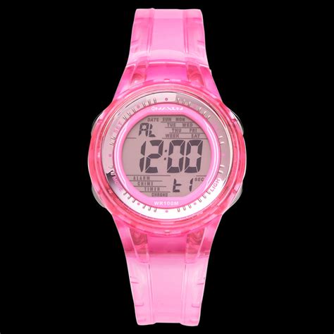 Maxum Pink Cloud Digital Ladies Watch Australia Silver Steel