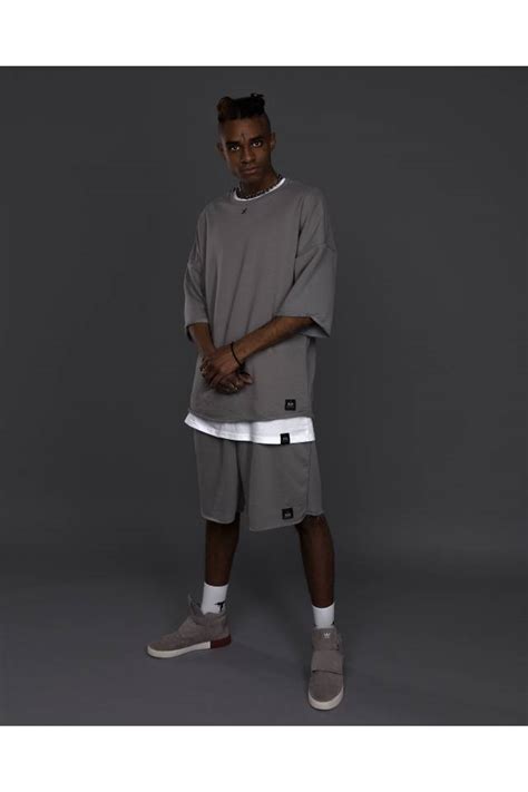 Футболка OVERSIZE с вышивкой Х серый Black Limit купить в Киеве и Украине