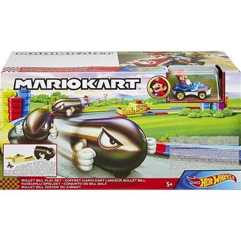 Hot Wheels Mario Kart Bullet Bill Launcher And Mario Kart Vehicle PS Enterprise Gameshop
