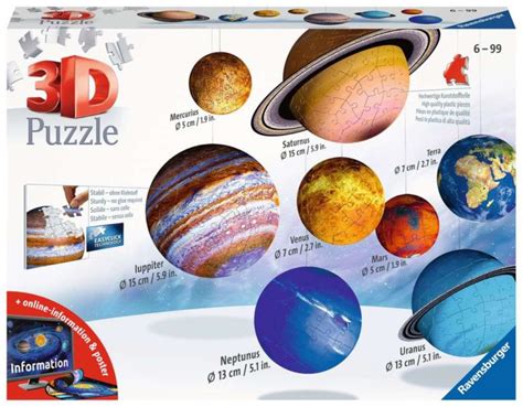 Solar System 3D Set Puzzle – Geppetto's Toy Box