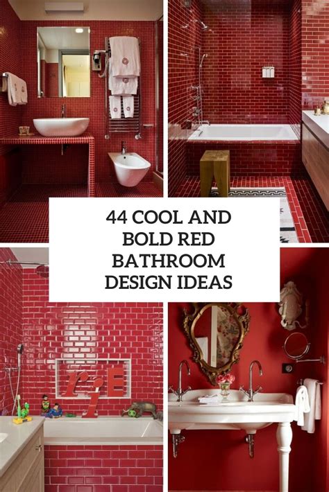 44 Cool And Bold Red Bathroom Design Ideas Digsdigs