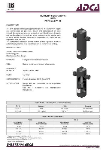 Todos Los Cat Logos Y Folletos T Cnicos Valsteam Adca Engineering S A