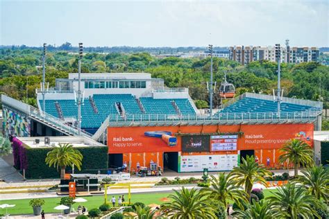 Grandstand Stadium During 2022 Miami Open Masters Tennis Tournament In