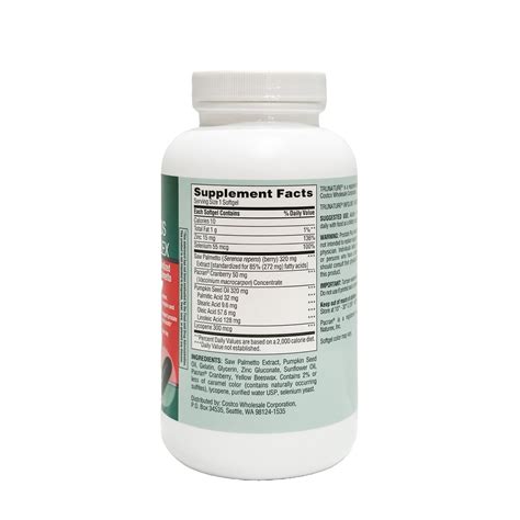 Trunature Prostate Plus Health Complex, 250 Softgels – BunnyDepot