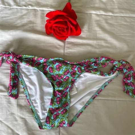 Betsey Johnson Cherry Bikini Bottom Gem