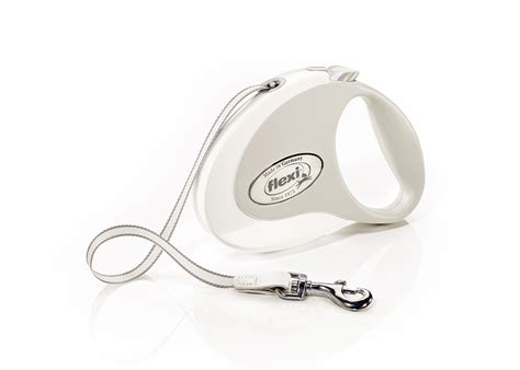 Поводок-рулетка Flexi Style M Tape 5 m для собак до 25 кг. Белый ...