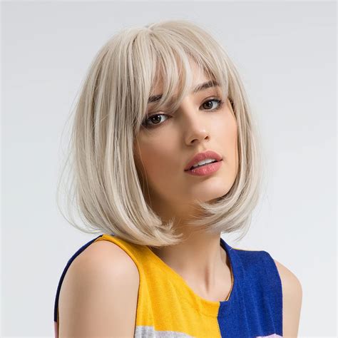 Amazon Mosina Blonde Bob Wig Short Blonde Straight Bob Wigs