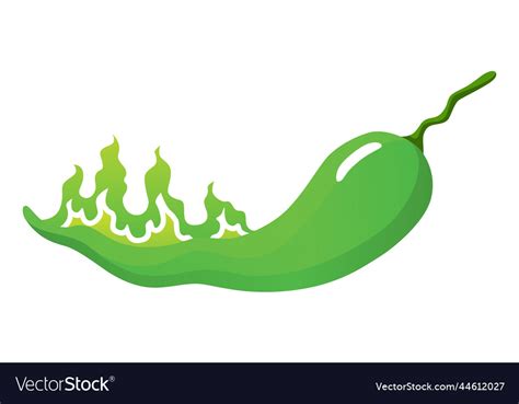 Spicy Level Hot Chili Pepper Icon With Flame Vector Image