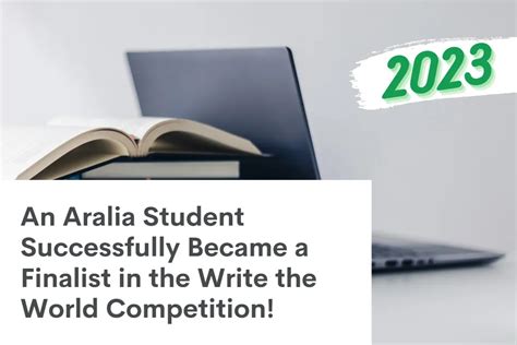 An Aralia Student Successfully Became A Finalist In The Write The World ... 