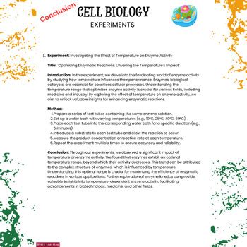 Cell Biology Experiment: 20 Engaging Experiments with Comprehensive Conclusions