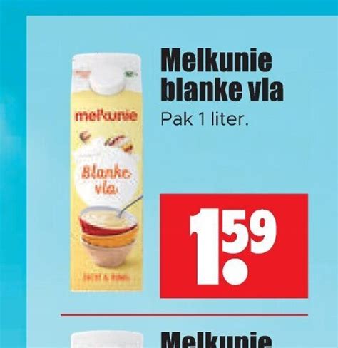 Melkunie Blanke Vla Liter Per Pak Aanbieding Bij Dirk