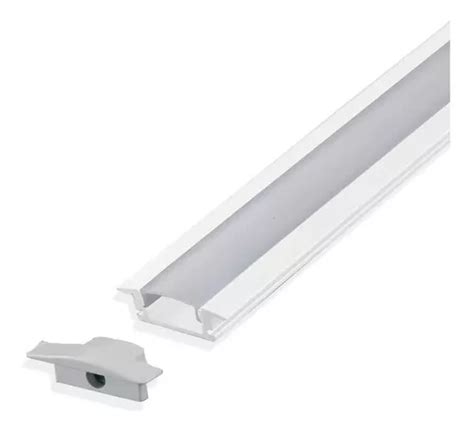 Perfil De Led Sobrepor Branco Slim 1 Metro Largura 17mm P Fita Led