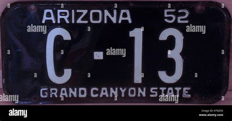 Az 1952 License Plate Stock Photo Alamy