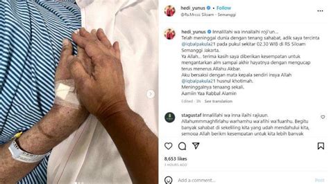 Iqbal Pakula Pemain Sinetron Cinta Fitri Meninggal Dunia Hedi Yunus