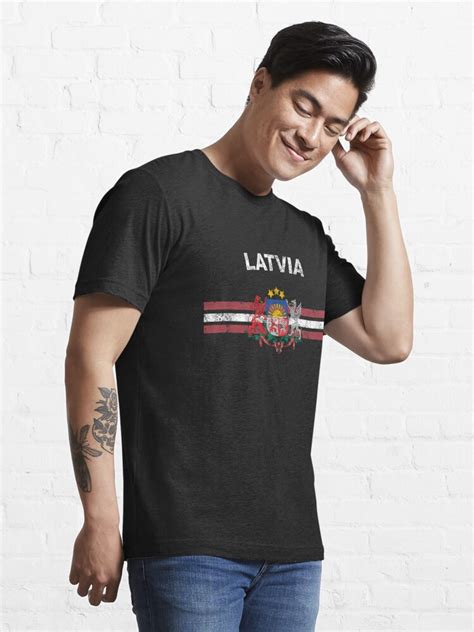 Latvian Flag Shirt Latvian Emblem And Latvia Flag Shirt T Shirt For