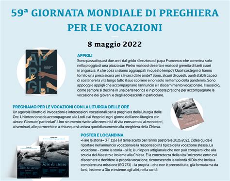 Sussidi Nazionali Per Lanimazione Vocazionale Per La 59a Giornata