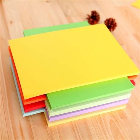 A4 80g Color Paper 100sheets/pack Copy Paper Children Handwork DIY Origami Colored Paper Office ...