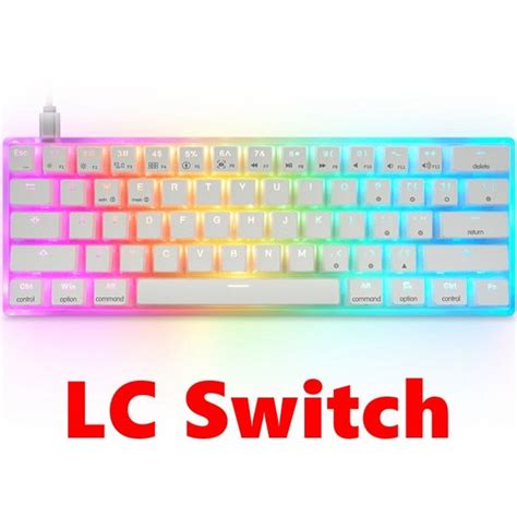Skyloong Mini Portable 60 Gamer Mechanical Keyboard Hot Swap RGB Backlit Gateron Yellow 3Pin