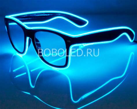 Купить Неоновые LED очки с линзами "Rayban" в Москве | Boboled.ru