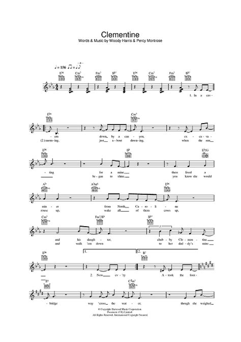 Clementine" Sheet Music by Bobby Darin for Lead Sheet - Sheet Music Now