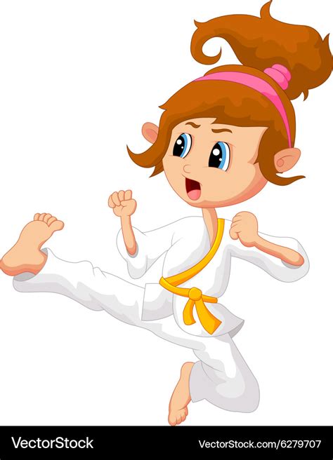 Karate Girl Cartoon