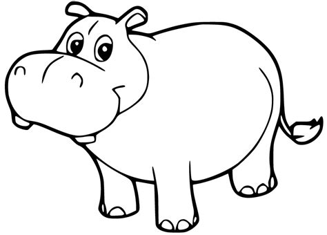 Hippo Coloring Pages Printable for Free Download