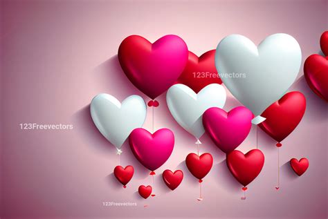 Free Valentines Background with Hearts